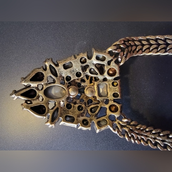 J.Crew Purple Stoned Statement Necklace - Picture 8 of 9